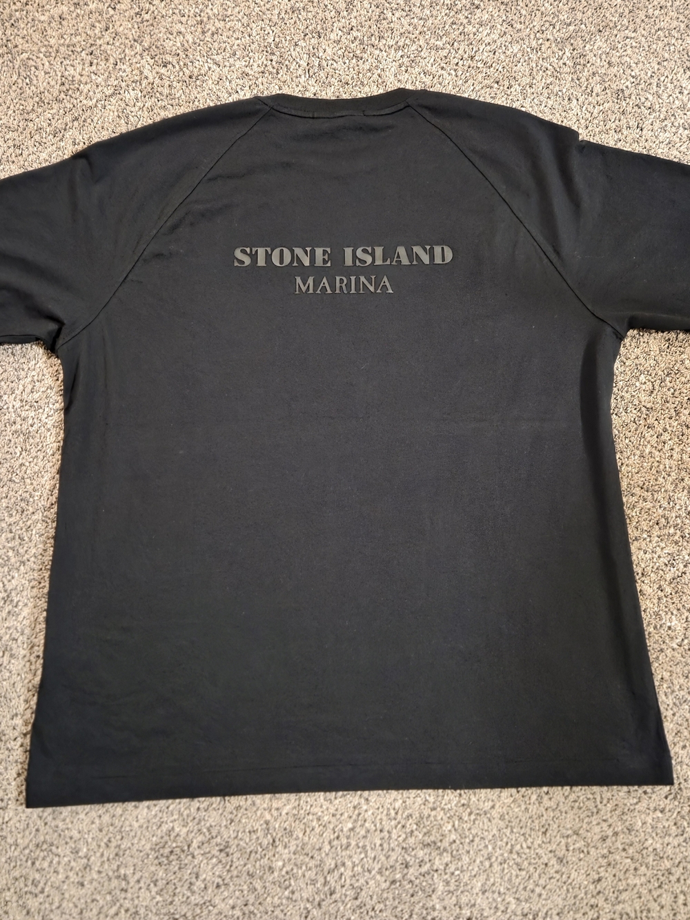 Stone Island Marina Men's Black Graphic Back T‑Shirt